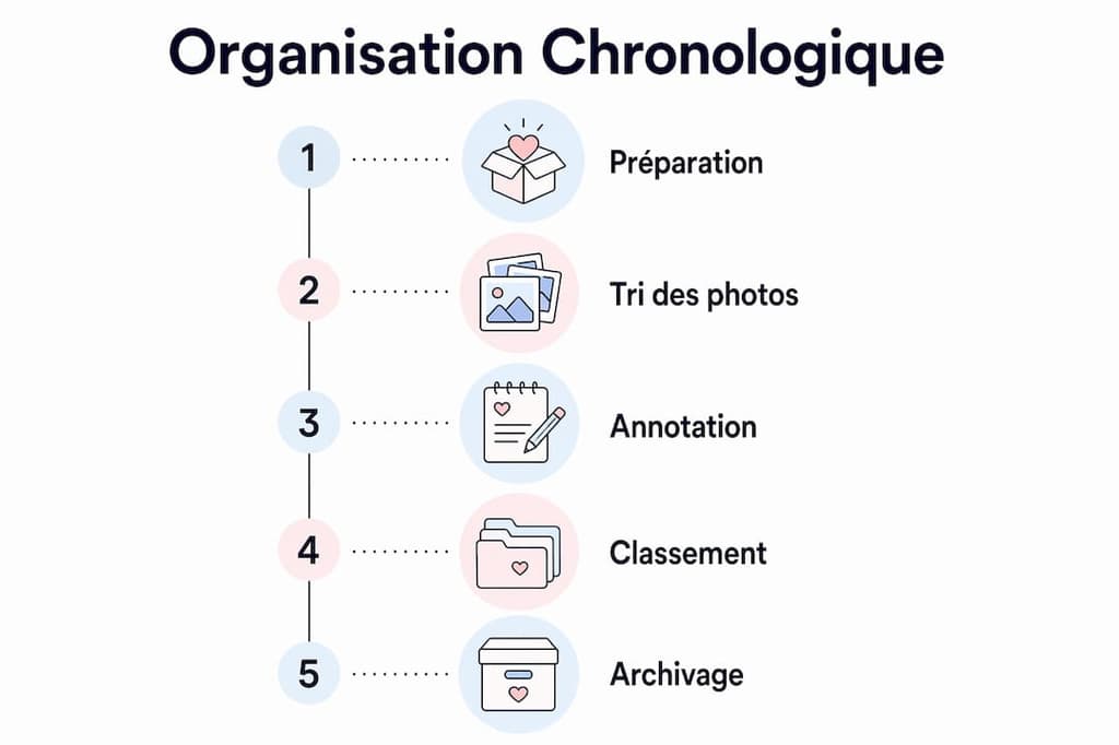 Infographie : les différentes étapes pour organiser ses souvenirs