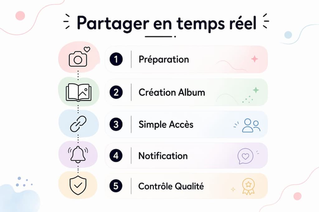 Infographie : comment partager vos photos de vacances en direct, étape par étape