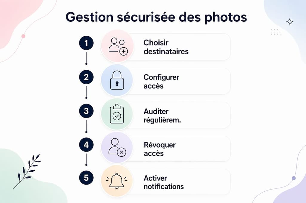 Infographie : les étapes clés pour gérer et protéger efficacement vos photos personnelles