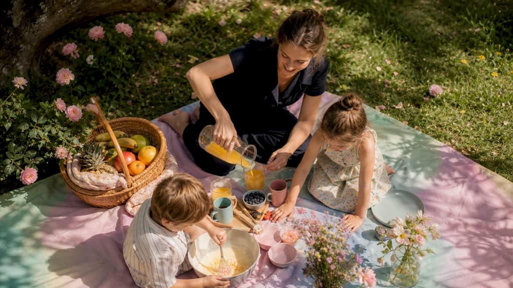Le rituel du petit-déjeuner partagé entre une mère et ses enfants