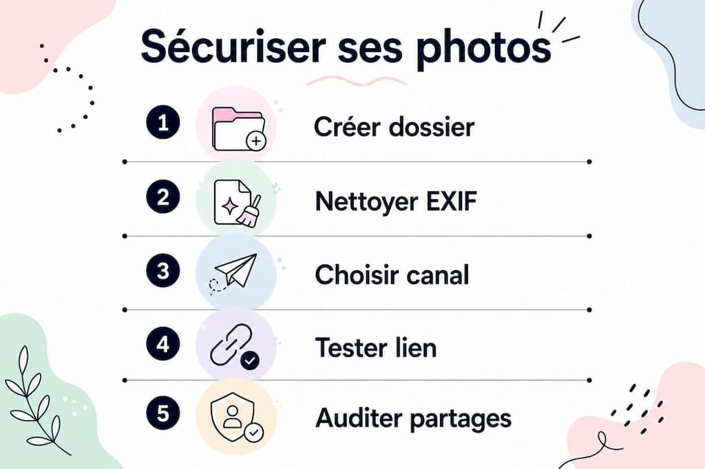 Infographie : les bonnes pratiques pour partager vos photos de famille en toute sécurité