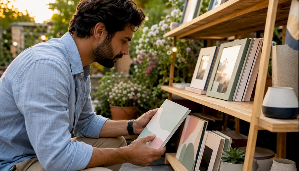 Un homme cherche le cadeau parfait pour témoigner de son amitié.