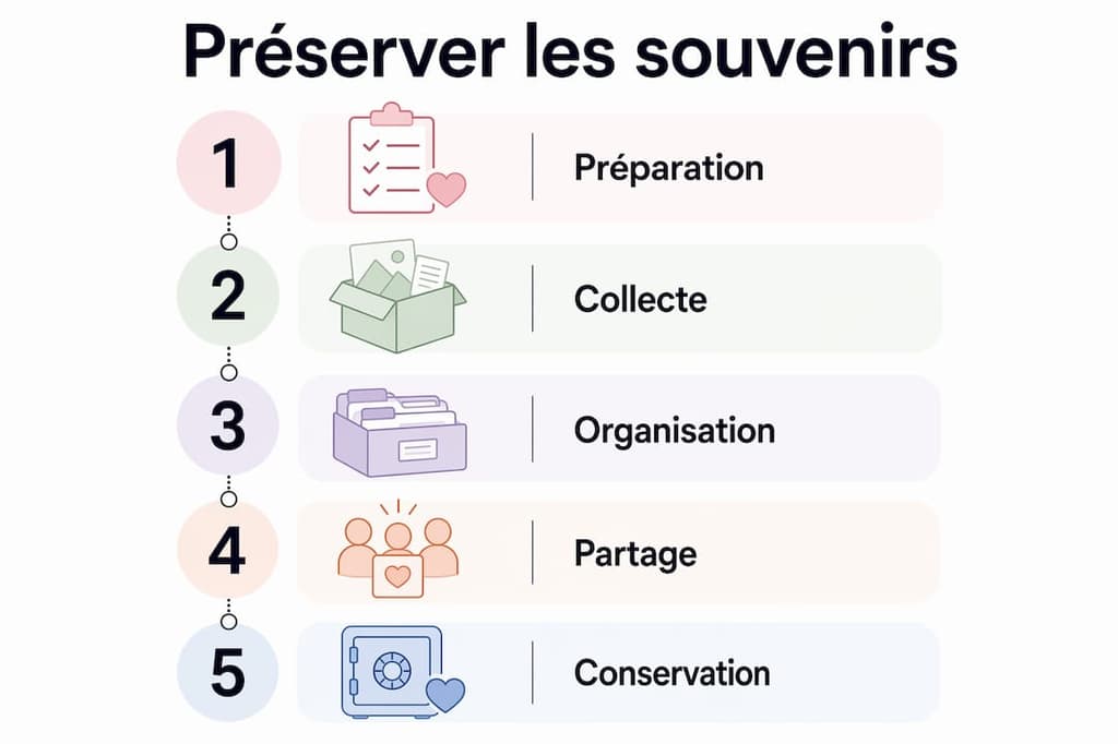 Infographie : les étapes clés pour conserver vos souvenirs de fête