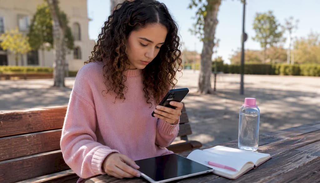 Une femme consulte les autorisations de son application pour accéder à ses photos