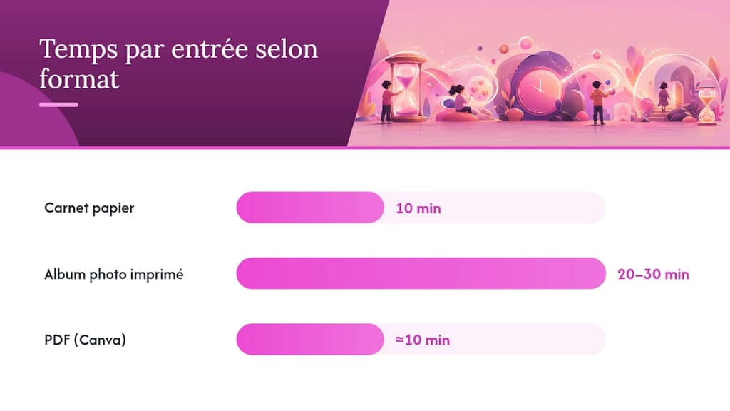 Tableau comparatif des différents types de carnets de suivi pour bébé : accompagnement, prix, praticité, solidité.