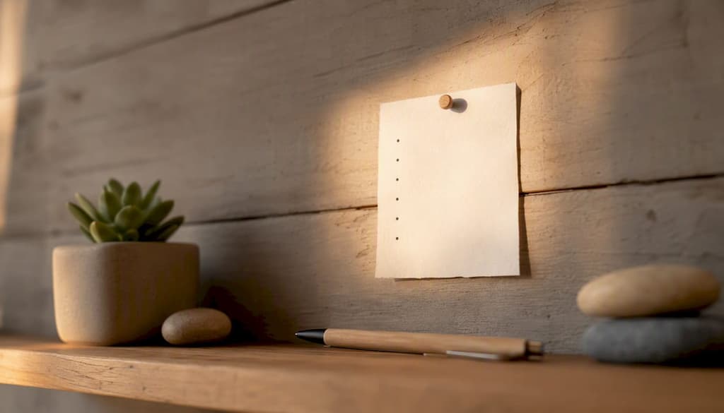 Une liste de tâches posée sur une planchette en bois, accompagnée d’un crayon.