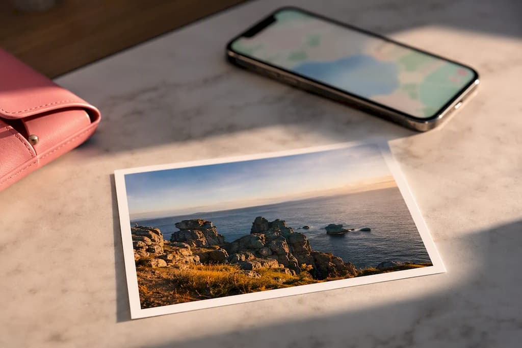 Photo de voyage avec carte interactive